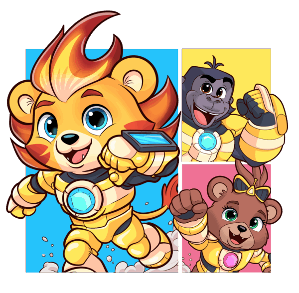 Anibots, Guardians of Earth - Blaze, Amber & Bongo